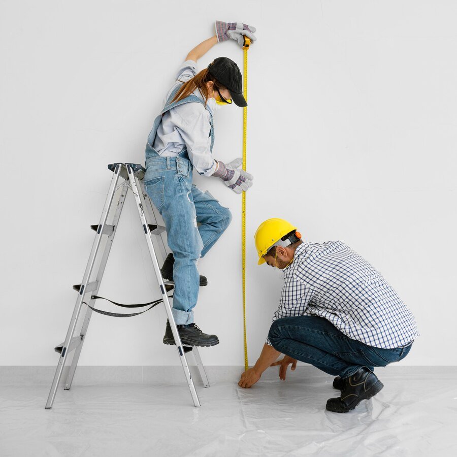 woman man with safety protection equipment painting 23 2148908422